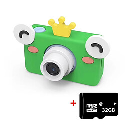 Wewoo Caméra Enfant D9 800W Pixel Lens Fashion Mini sport numérique mince et légère avec écran de 2,0 pouces et étui de protection en forme de grenouille et mémoire 32G pour enfants 