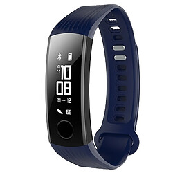 Wewoo Bracelet pour montre connectée Dragonne de remplacement en silicone Huawei Honor Band 3 bleu foncé 