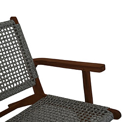 Acheter Mes Fauteuil de jardin 80x80x65 cm en teck marron et blanc