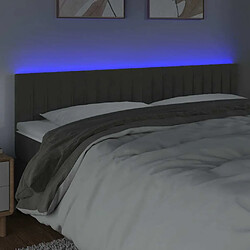 Avis Maison Chic Tête de lit scandinave à LED,meuble de chambre Gris foncé 160x5x78/88 cm Velours -MN12318