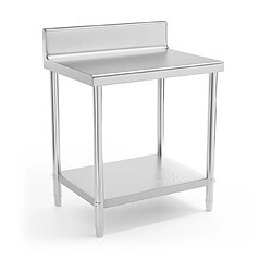 Helloshop26 Table de travail cuisine professionnelle acier inox 80 x 60 cm avec rebord capacité de charge de 190 kg 14_0003663/2