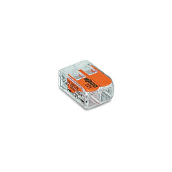 Perel Mini borne de connexion à levier 2 x 0.2 - 4 mm² pour tout type de c,ble 