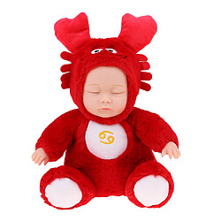 25cm poupée mignonne en peluche douce mignonne Reborn Constellation poupée Cancer rouge