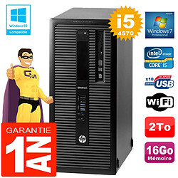 PC Tour HP ProDesk 600 G1 Core I5-4570 Ram 16 Go Disque 2 To Graveur DVD Wifi W7 · Occasion 