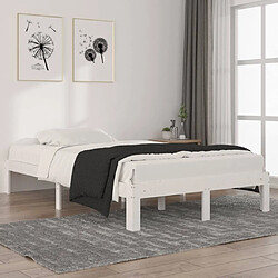 vidaXL Cadre de lit sans matelas blanc bois de pin massif 120x200 cm