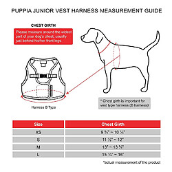 Avis Puppia Veste Harnais Junior pour Chien Noir Taille S