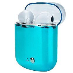 Wewoo Casque d'écoute avec écouteurs sans fil Bluetooth binaural I7s plateau de chargement (bleu) 