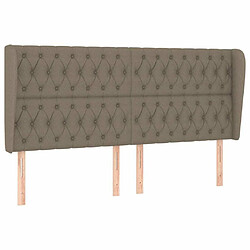 Maison Chic Tête de lit scandinave avec oreilles,meuble de chambre Taupe 183x23x118/128 cm Tissu -MN80951