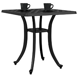 Avis vidaXL Table de jardin noir 53x53x53 cm aluminium coulé