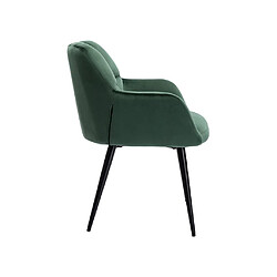 Lot de 2 chaises avec accoudoirs - Velours et métal - Vert - PEGA de Pascal MORABITO pas cher