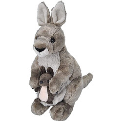 Wild Republic peluche Kangourou de 30 cm gris