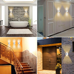 Acheter Stoex Lot de 2 Applique Led Mural 12W Moderne Blanc Lampe Up Down Design pour Salon Chambre Couloir (Blanc Chaud )