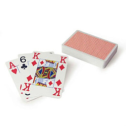 Cartamundi - 104009325 - Jeu de Société - Copag Jeu de 54 Cartes - Format Poker - Jumbo Face - 4 Index - Etui Rouge 