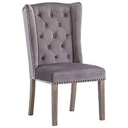 vidaXL Chaise à manger Gris Velours