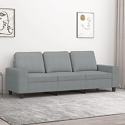 vidaXL Canapé à 3 places Gris clair 180 cm Tissu 