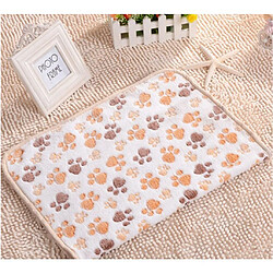 Avis Beige Chaud Patte De Bande Dessinée Impression Coussin Pour Lit Chiot Polaire Douce Couverture Mat-l