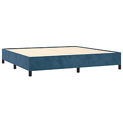 Avis vidaXL Sommier à lattes de lit et matelas Bleu foncé 200x200cm Velours