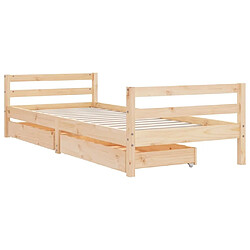 Avis Maison Chic Lit d'Enfant Chambre - Cadre de lit pour enfants et tiroirs 90x190 cm bois de pin massif -MN29485