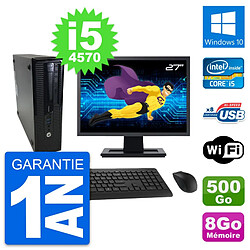 PC HP 400 G1 SFF Ecran 27" Intel i5-4570 RAM 8Go Disque 500Go Windows 10 Wifi · Occasion 