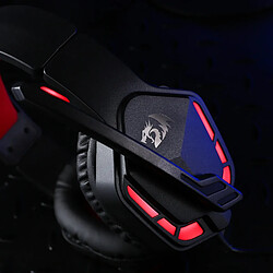 Casque Gamer Redragon THEMIS (H220) avec micro intégré, réglage volume, mute micro et retroéclairage rouge