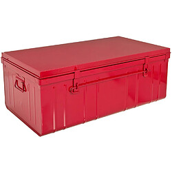 Pierre HENRY Malle habitat en acier 130 litres rouge. Malle habitat en acier 130 litres rouge