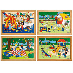 Educo Puzzle d'activités des enfants: le lot de 4 puzzles - jeu Montessori 