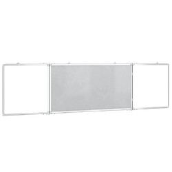 Avis vidaXL Tableau blanc magnétique pliable 160x40x1,7 cm aluminium