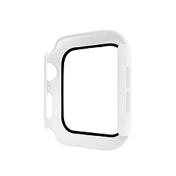 Acheter Wewoo Etui pour PC avec couverture totale + Protecteur en verre trempé Apple Watch série 5/4 44 mm blanc