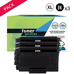 TONER SERVICES Compatible Brother TN3480 Pack 3 Toners Noir TN3480 (BTTN3480)