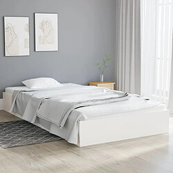 vidaXL Cadre de lit sans matelas blanc bois massif 100x200 cm