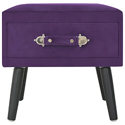 Avis vidaXL Table de chevet Violet foncé 40x35x40 cm Velours