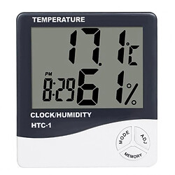 Thermomètre Numérique LCD Temperature Compteur Humidité Horloge Interieure Hygromètre