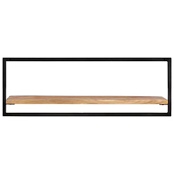 Avis Maison Chic Lot de 2 Étagères murales,Étagère Rangement flottate 100x24x35 cm Bois d'acacia et acier -MN84118