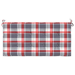 Acheter Maison Chic Coussin Confort | pouf | Coussin de banc de jardin motif à carreaux rouges 100x50x3cm -GKD87697