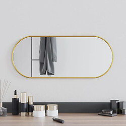 Maison Chic Miroir mural | Miroir Décoration pour Maison Salle de Bain Doré 60x25 cm Ovale -GKD38513