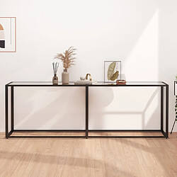 vidaXL Table console Transparent 220x35x75,5 cm Verre trempé 