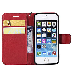 Acheter Etui en PU rouge pour votre Apple iPhone SE/5s/5