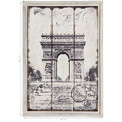 Aubry Gaspard Tableau en bois Paris Arc de Triomphe.