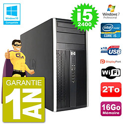 PC HP 6300 MT Intel Core i5-2400 RAM 16Go Disque 2To Graveur DVD Wifi W7 · Occasion 