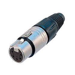 Connecteur XLR 5 points femelle argente nickel NEUTRIK 