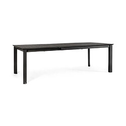 Mes Table de jardin extensible 160/240x100x76 cm en aluminium noir pas cher