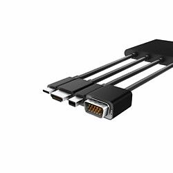 Belkin B2B166 câble vidéo et adaptateur 2,4 m USB Type-C Noir