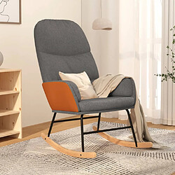 vidaXL Chaise à bascule Gris clair Tissu