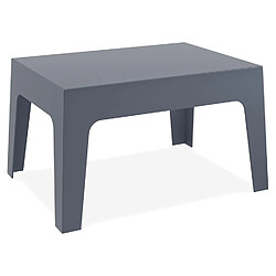 Alterego Table basse 'MARTO' gris foncé en matière plastique