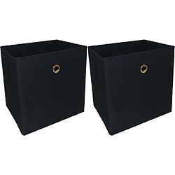 Jardindeco Tiroir grand modèle Kzabox (Lot de 2) noir. Tiroir grand modèle Kzabox (Lot de 2) noir