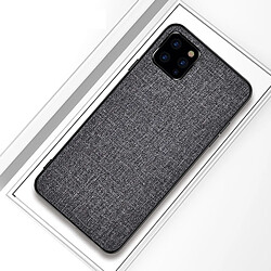 Wewoo Coque Rigide antichoc PC + TPU Texture Textile pour iPhone 11 Pro Gris 