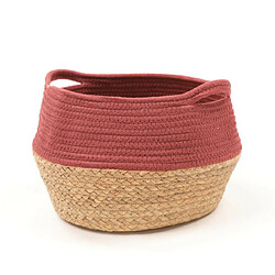 MEVAK LIVING Panier en jute et corde Panier en jute et corde teinte. Terre cuite 27x23cm