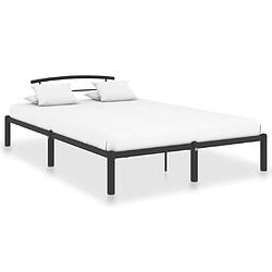 vidaXL Cadre de lit sans matelas noir métal 140x200 cm