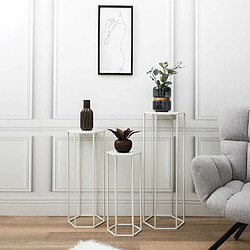 Acheter The Home Deco Factory 3 Portes plantes sellettes design Théo - Blanc