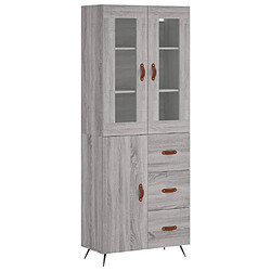 Maison Chic Buffet,Meuble de Rangement,commode pour salon,Cuisine Sonoma gris 69,5x34x180 cm Bois d'ingénierie -MN23155